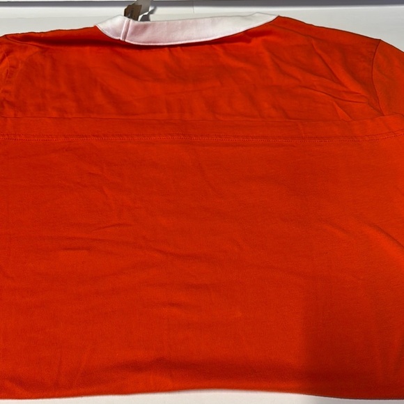 PINK Victoria's Secret Orange White Short Sleeve Tee - Picture 2 of 7